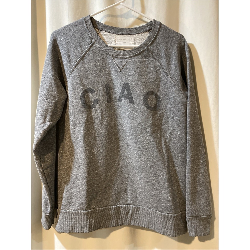 Sol Angeles x Anthropologie CIAO Grey Sweatshirt - Size Small EUC